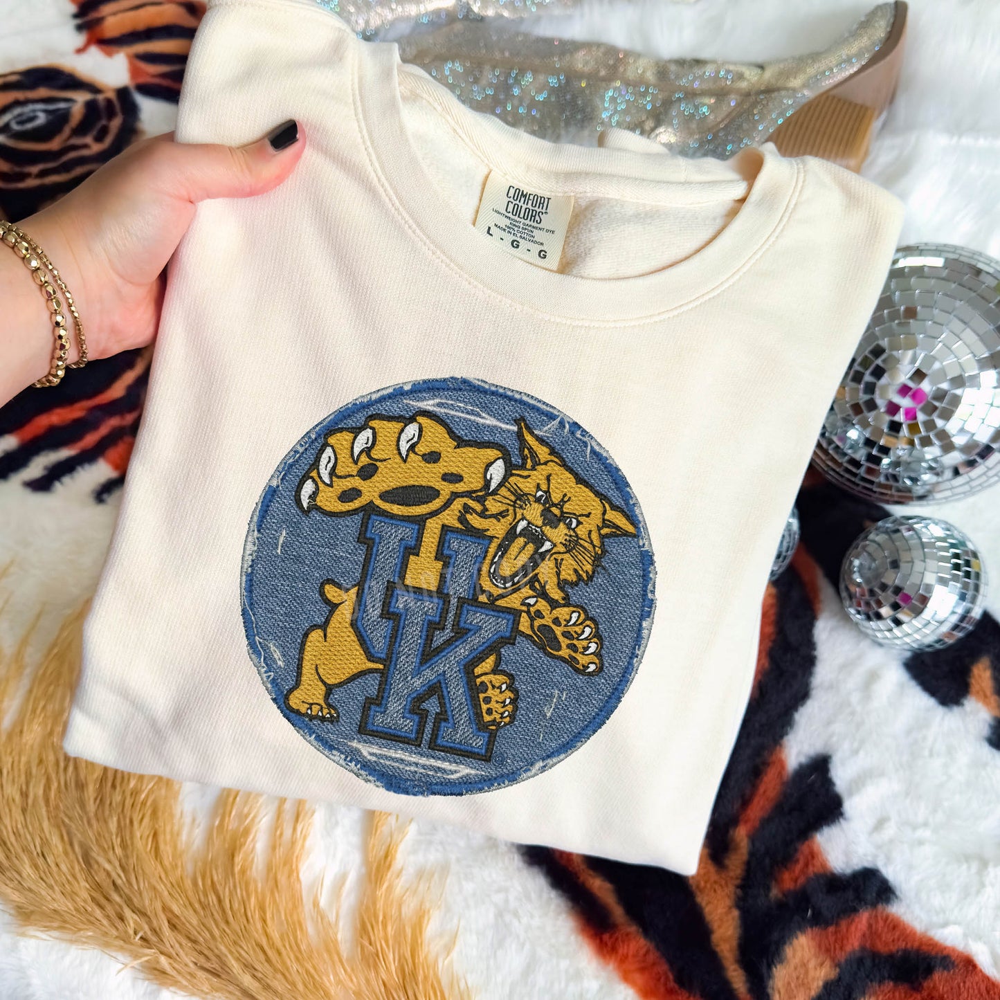 KY, Circle, Denim, Kentucky | DTF Print - COOL PEEL |