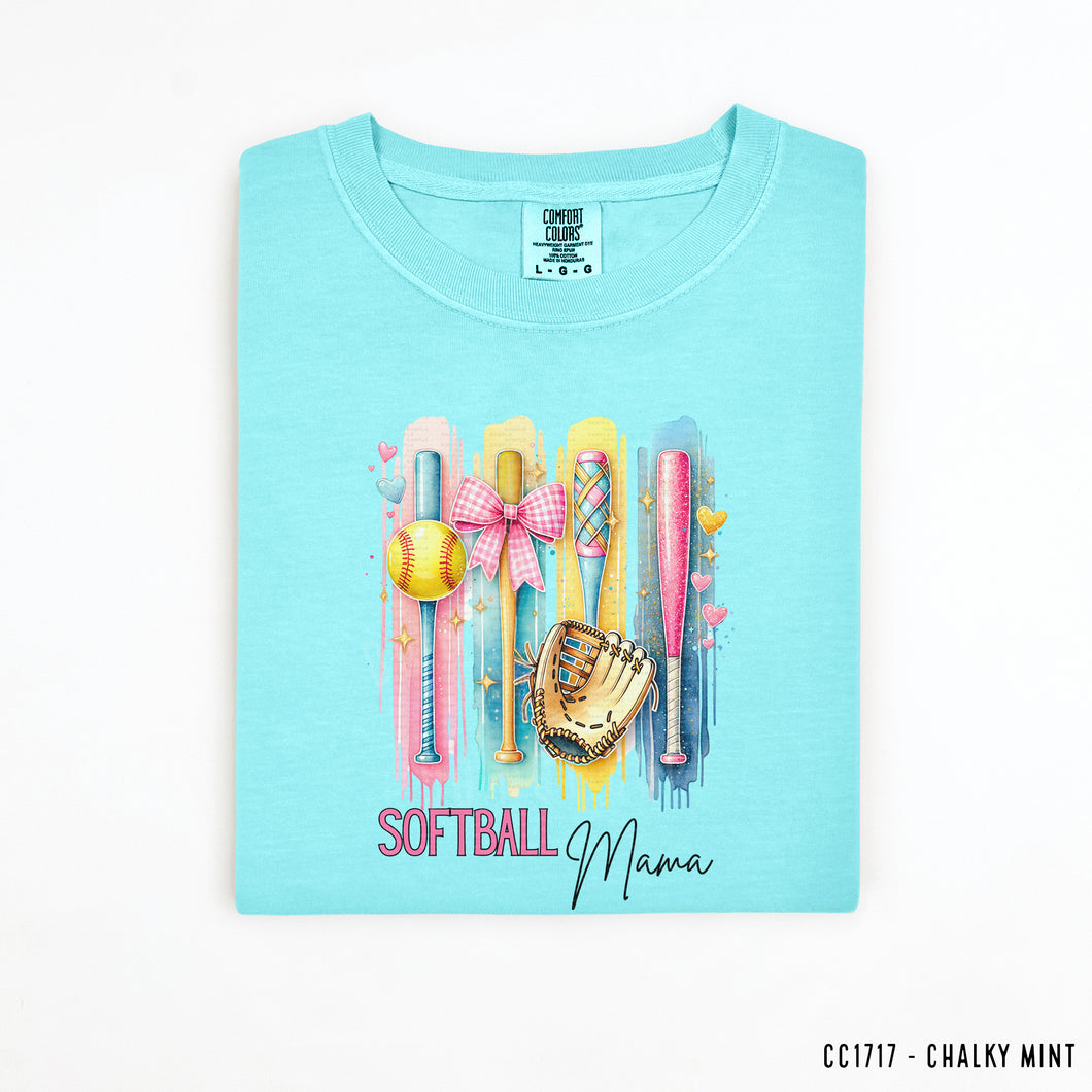 Colorful Softball Mama | DTF Print - COOL PEEL |