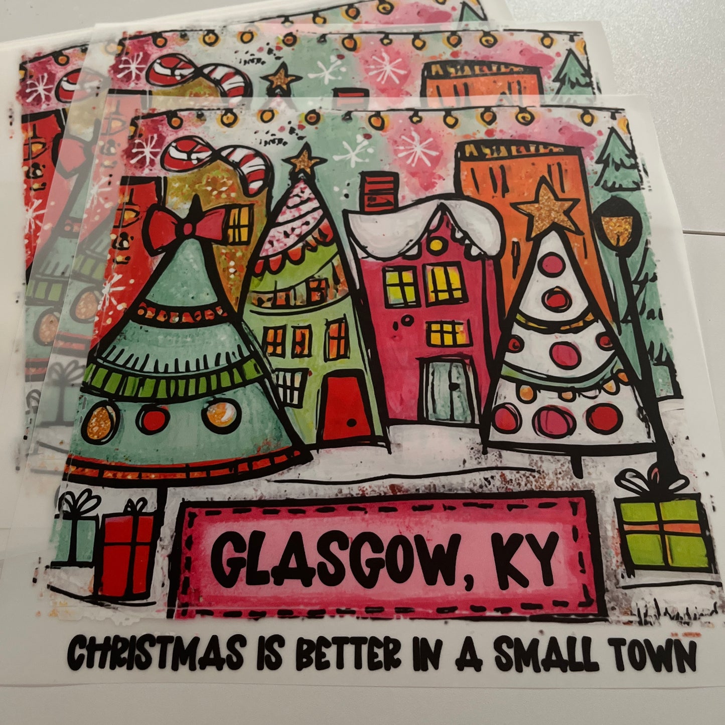 Glasgow - Christmas In A Small Town Transfer Bundle