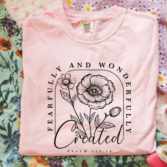 Fearfully And Wonderfully Created | Screen Print Transfer | - SINGLE COLOR (LOW HEAT)