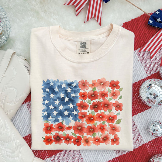 Floral Flag | DTF Print - COOL PEEL |