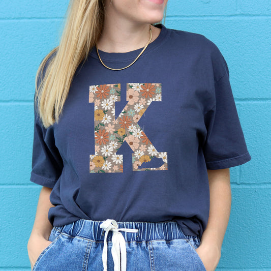 Floral Fall Big K, Kentucky | DTF Print - COOL PEEL |