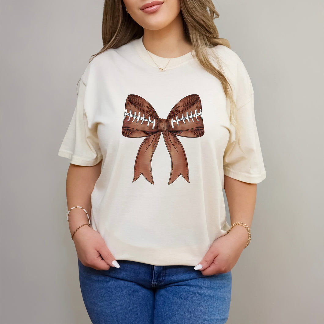 Football Bow | DTF Print - COOL PEEL | FULL COLOR