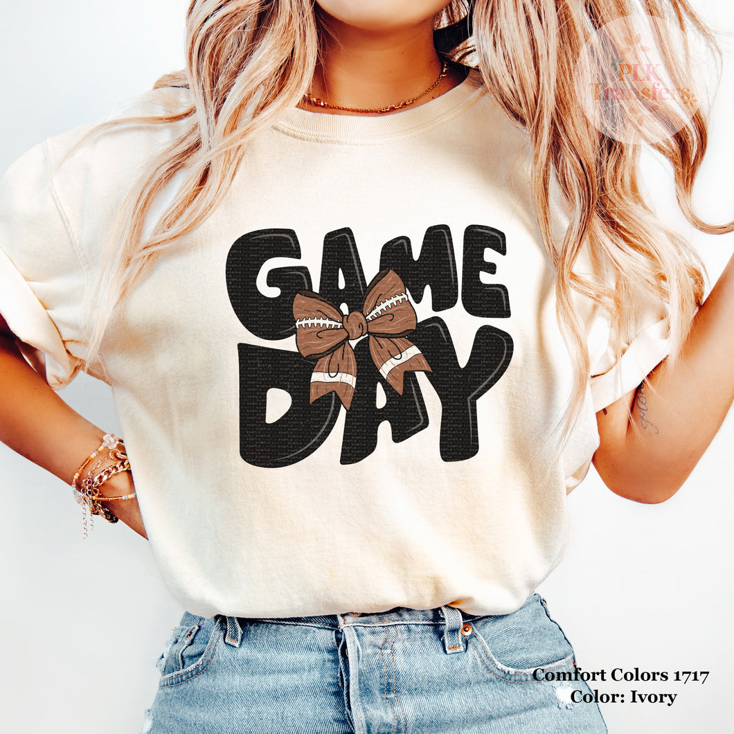 Game Day, Football, Bow | DTF Print - COOL PEEL |