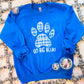 White Plaid Paw, Go Big Blue, KY, Kentucky | Screen Print Transfer | - SINGLE COLOR