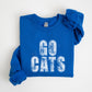 Go Cats, Kentucky, White, Distressed | Screen Print Transfer | - SINGLE COLOR