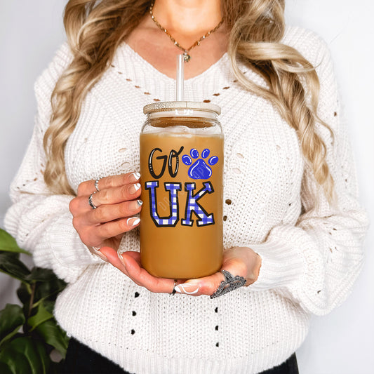 GO KY, Paw Print, Doodle Letters | UV DTF DECAL |