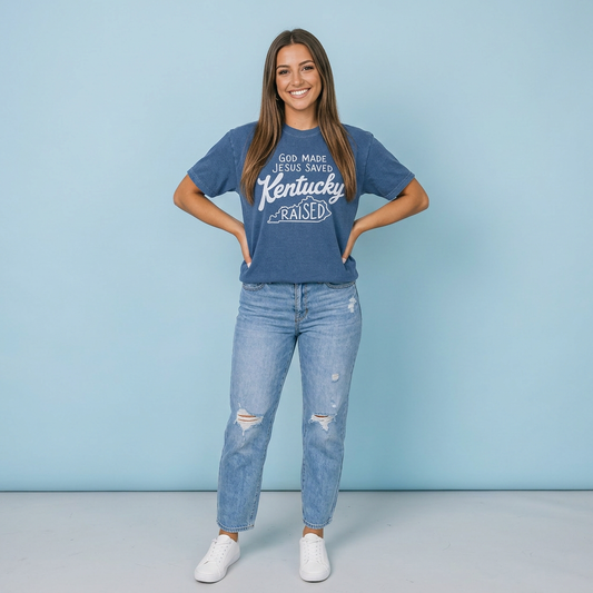 God Made Jesus Saved Kentucky Raised| Screen Print Transfer | - SINGLE COLOR