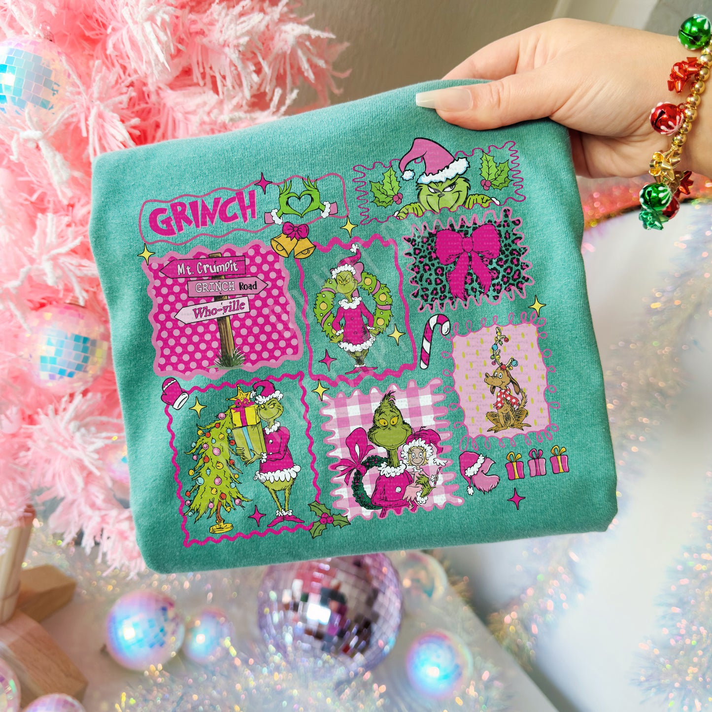 Pink & Green Mean1 Collage | DTF Print - COOL PEEL |