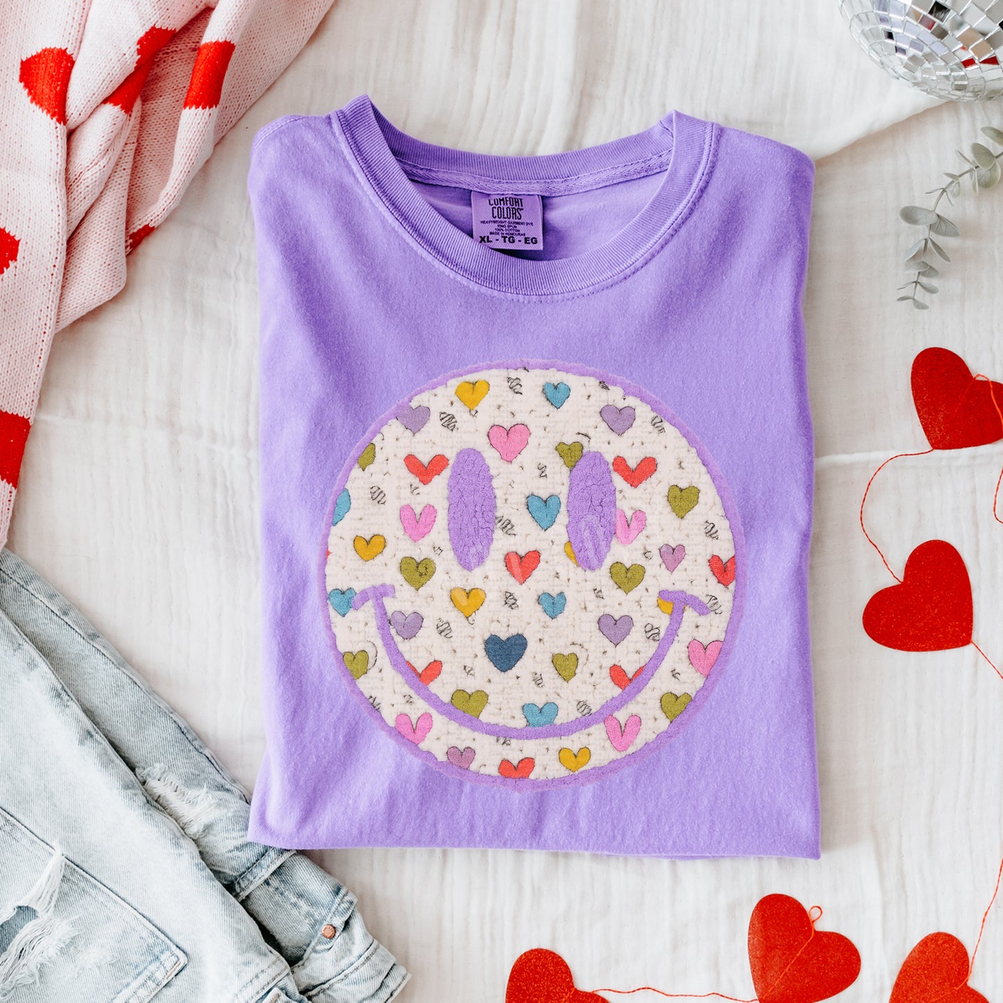 Happy Heart Face | DTF Print - COOL PEEL |