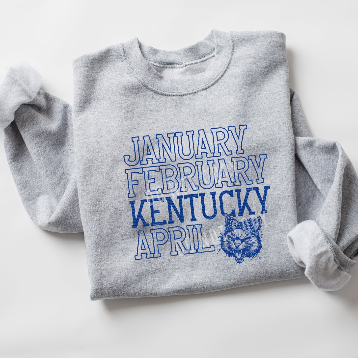 Jan, Feb, KY, April, Cute Wildcat | Screen Print Transfer | - SINGLE COLOR
