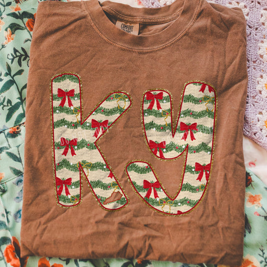 Kentucky, Red & Gold, Christmas | DTF Print - COOL PEEL |