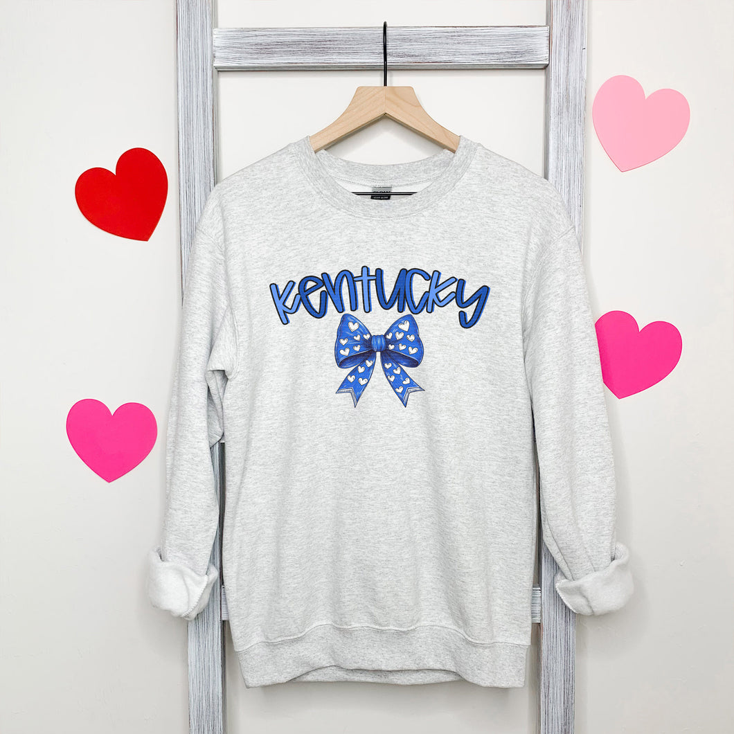 Kentucky, Blue Heart Bow, KY, Valentine | DTF Print - COOL PEEL |