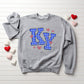 KY, Kentucky, Blue Plaid With Red Hearts, Valentine | DTF Print - COOL PEEL |