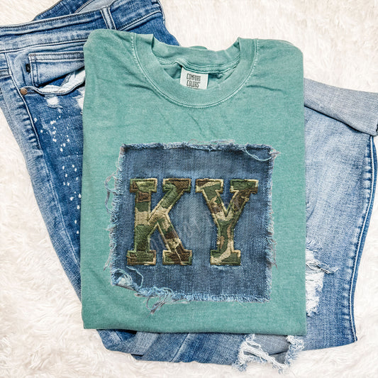 KY, Camo, Denim | DTF Print - COOL PEEL |