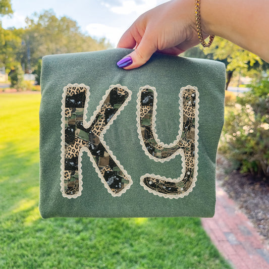 KY, Camo & Leopard, Sequin | DTF Print - COOL PEEL |