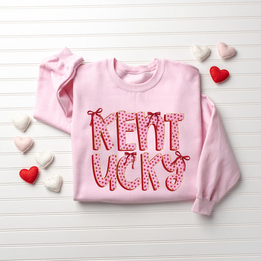 KY, Kentucky, Bows & Dots, Valentine | DTF Print - COOL PEEL |