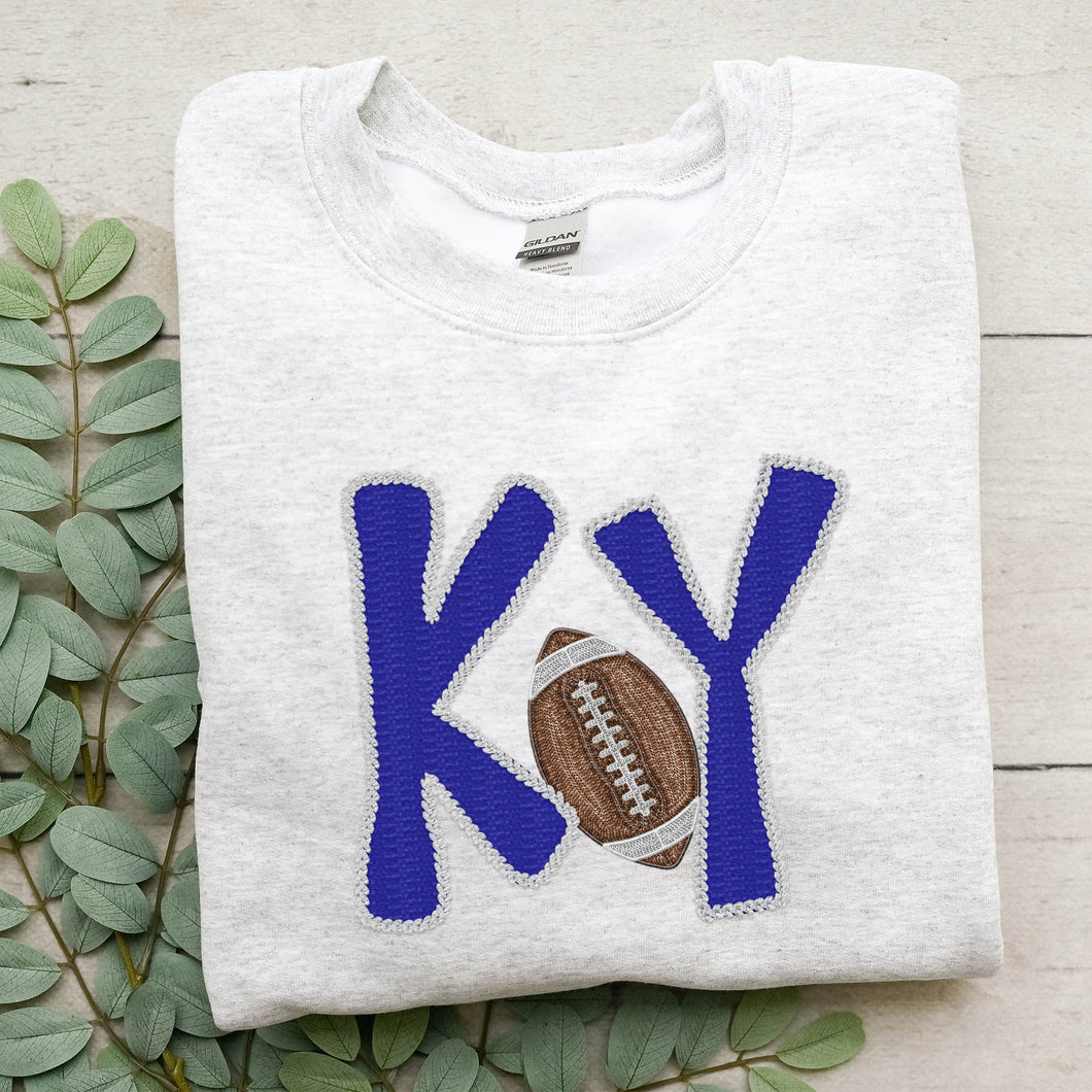 KY, Faux Embroidery, Football | DTF Print - COOL PEEL |