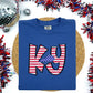 Kentucky, KY Red & White Stripes, Blue Stars State | DTF Print - COOL PEEL |