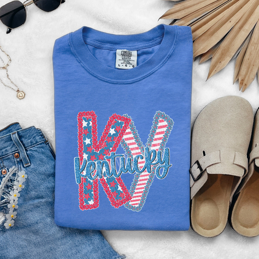 KY, Stars & Stripes, Patriotic | DTF Print - COOL PEEL |
