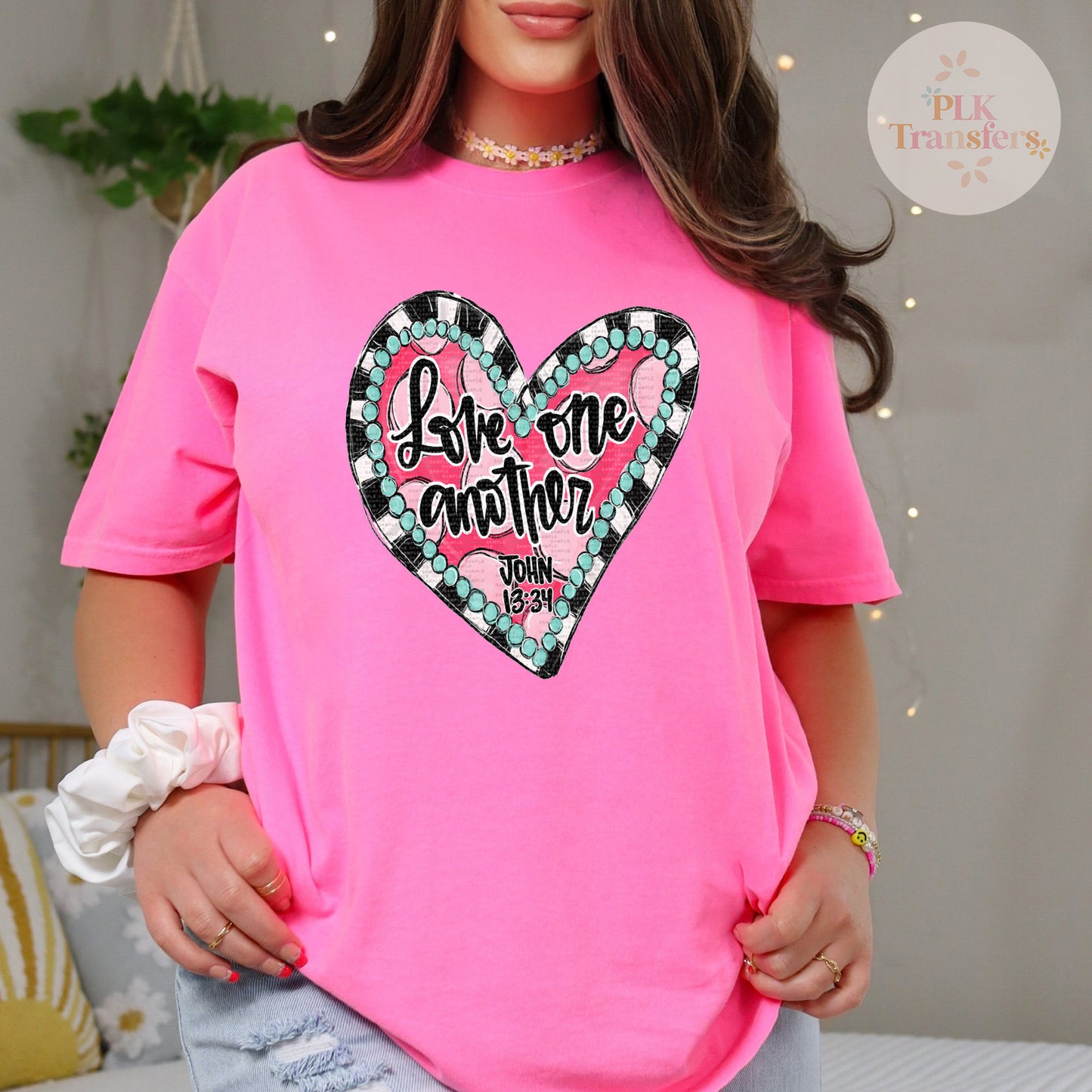 Love One Another, Scripture, Valentine's Day | DTF Print - COOL PEEL |