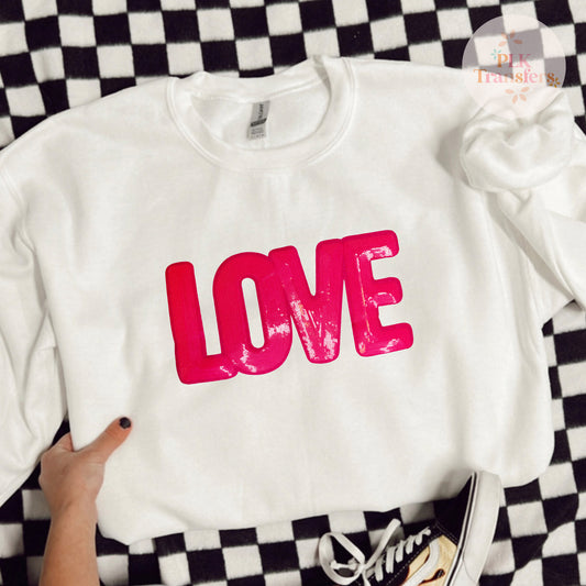 Pink Love Sequin Patch