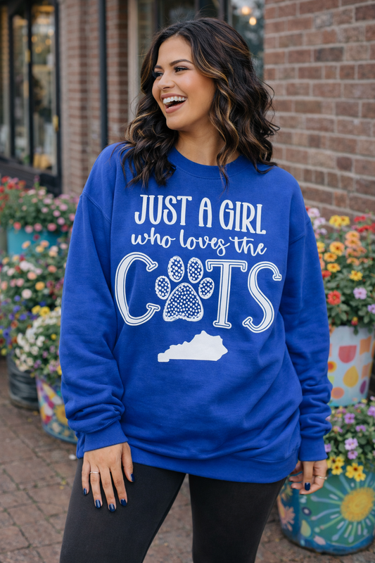 Just A Girl Who Loves The Cats | Screen Print Transfer | - SINGLE COLOR