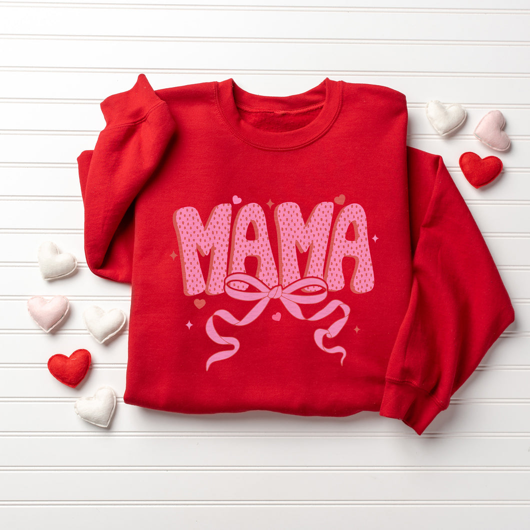 Mama, Pink Bow, Valentine | DTF Print - COOL PEEL |