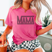 Load image into Gallery viewer, Mama, Checkered | Matte Clear Film Screen Print Transfer | - FULL COLOR
