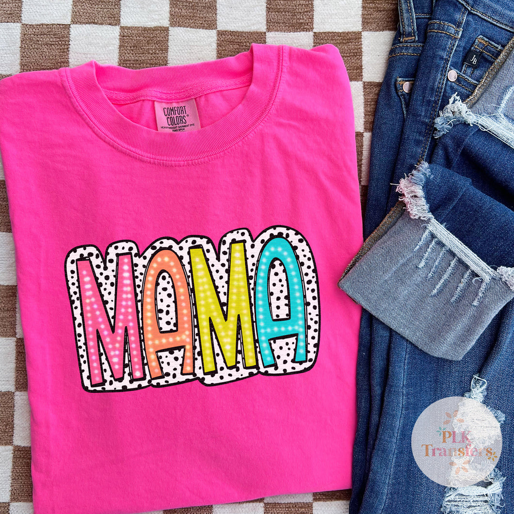 Mama, Colorful | DTF Print - COOL PEEL | FULL COLOR