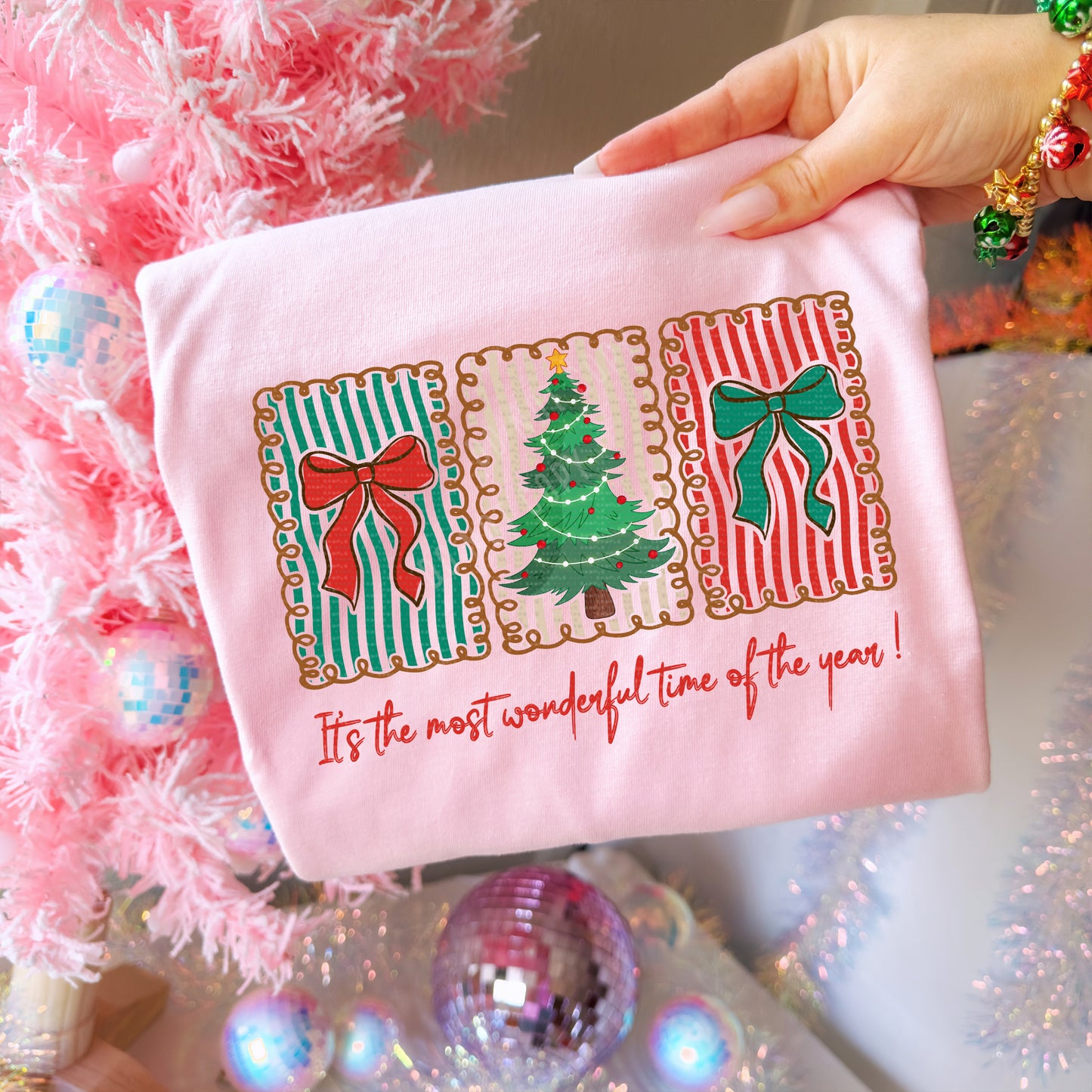 Most Wonderful Time Of The Year, Tree & Bows | DTF Print - COOL PEEL |
