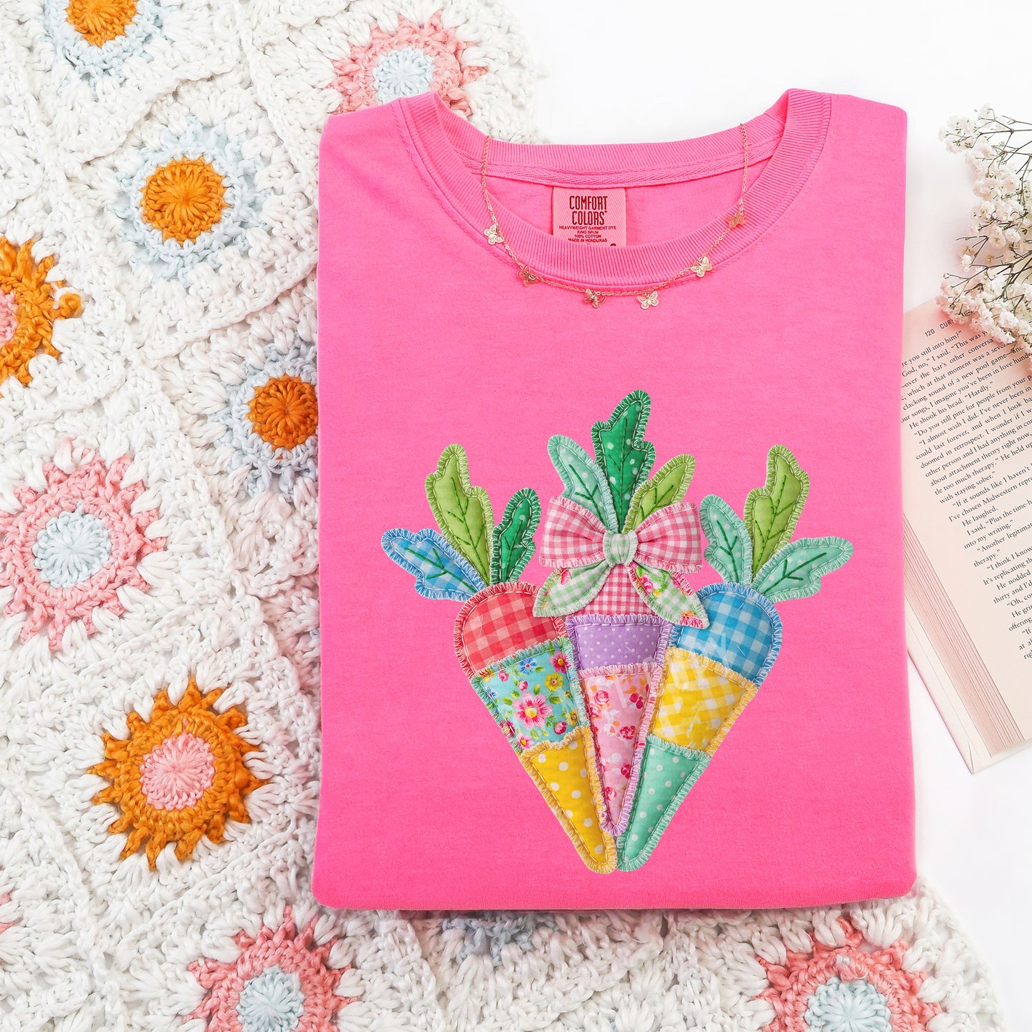 Cute Patchwork Carrots | DTF Print - COOL PEEL |
