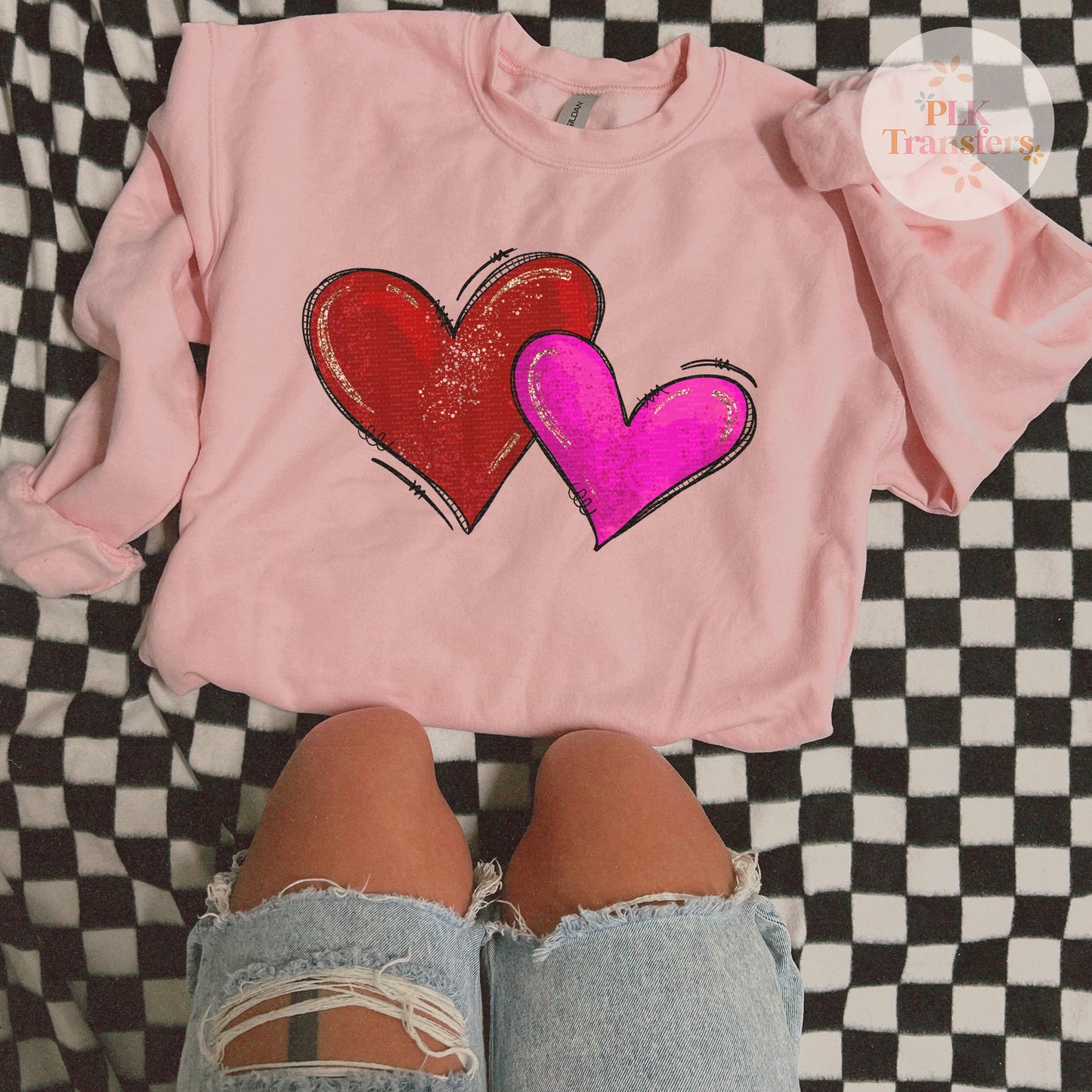 Red & Pink Heart, Valentine's Day | DTF Print - COOL PEEL |