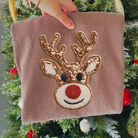 Reindeer, Christmas, Faux Sequins | DTF Print - COOL PEEL |