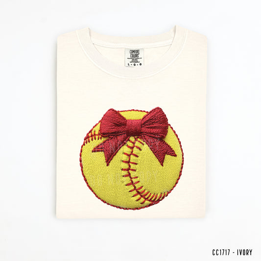 Faux Embroidery, Softball | DTF Print - COOL PEEL |
