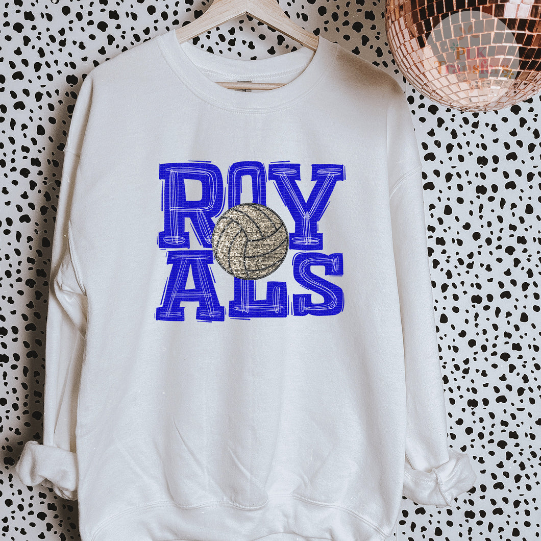 Royals Volleyball, School Spirit | DTF Print | FULL COLOR