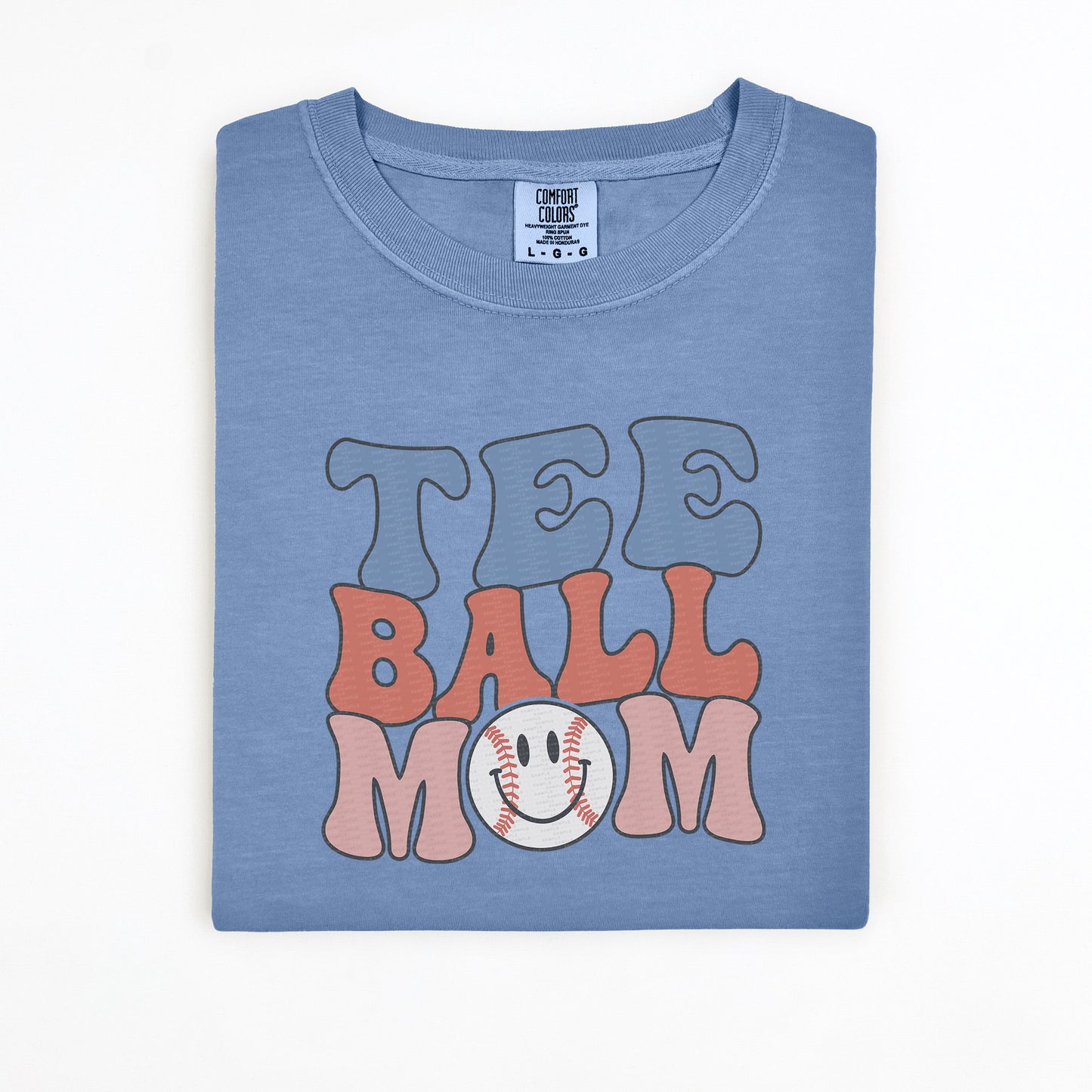 Tee Ball Mom, Happy Face | DTF Print - COOL PEEL |