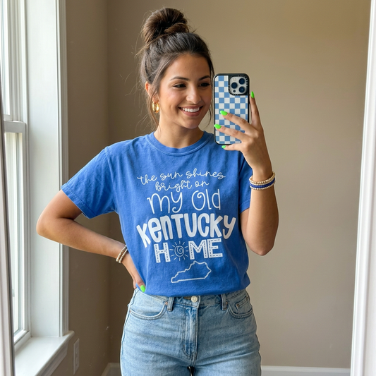 The Sun Shines Bright, Kentucky, KY | Screen Print Transfer | - SINGLE COLOR