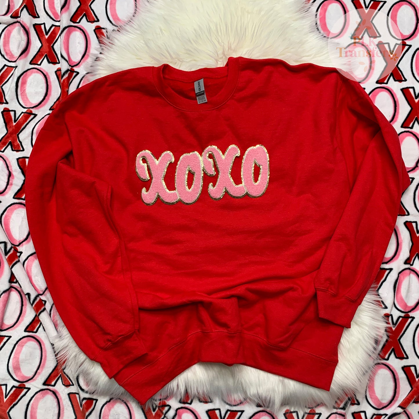 Light Pink XOXO Chenille Patch