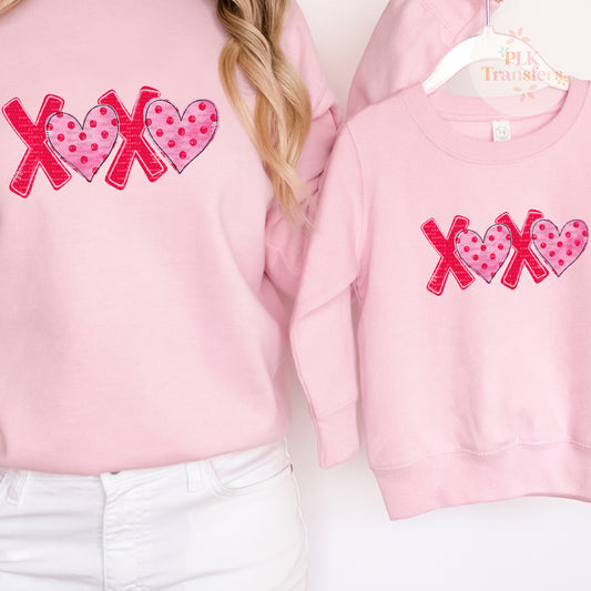 YOUTH SIZE, XOXO, Polka Dots, Valentine's Day | DTF Print - COOL PEEL |