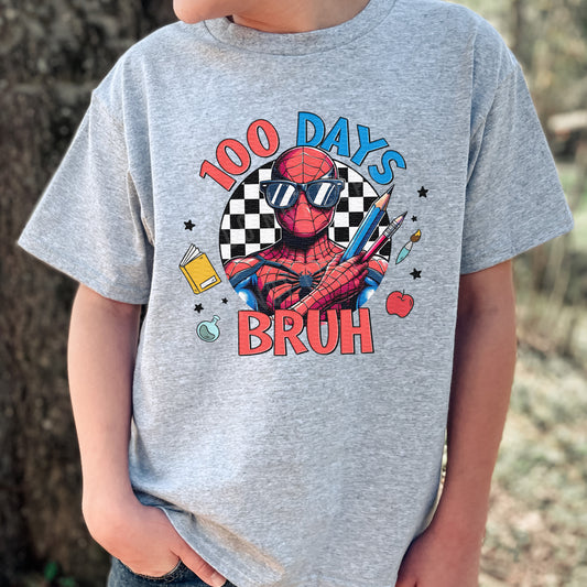 YOUTH, 100 Days Of School Bruh | DTF Print - COOL PEEL |