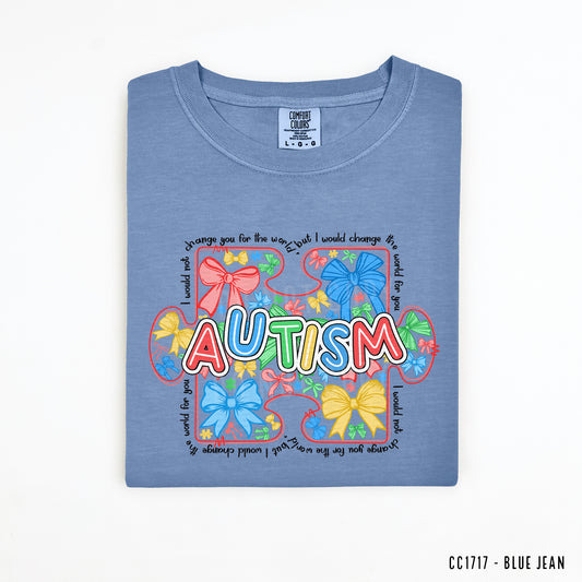 Autism Awareness, Big Puzzle Piece, Change The World For You | DTF Print - COOL PEEL |