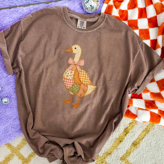 Cute Fall Goose Patchwork | DTF Print - COOL PEEL |