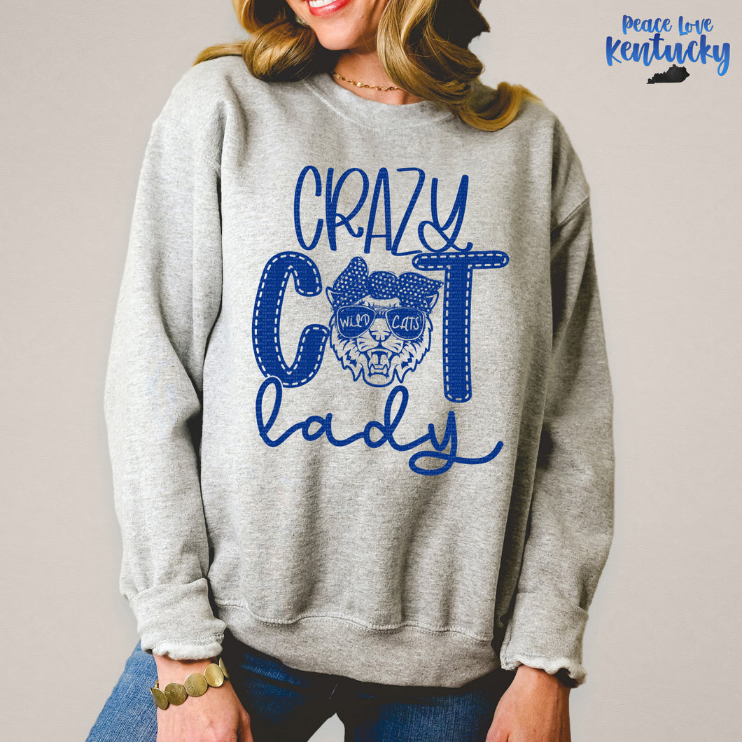 Crazy Cat Lady, Wildcats | Screen Print Transfer | - SINGLE COLOR (LOW HEAT)