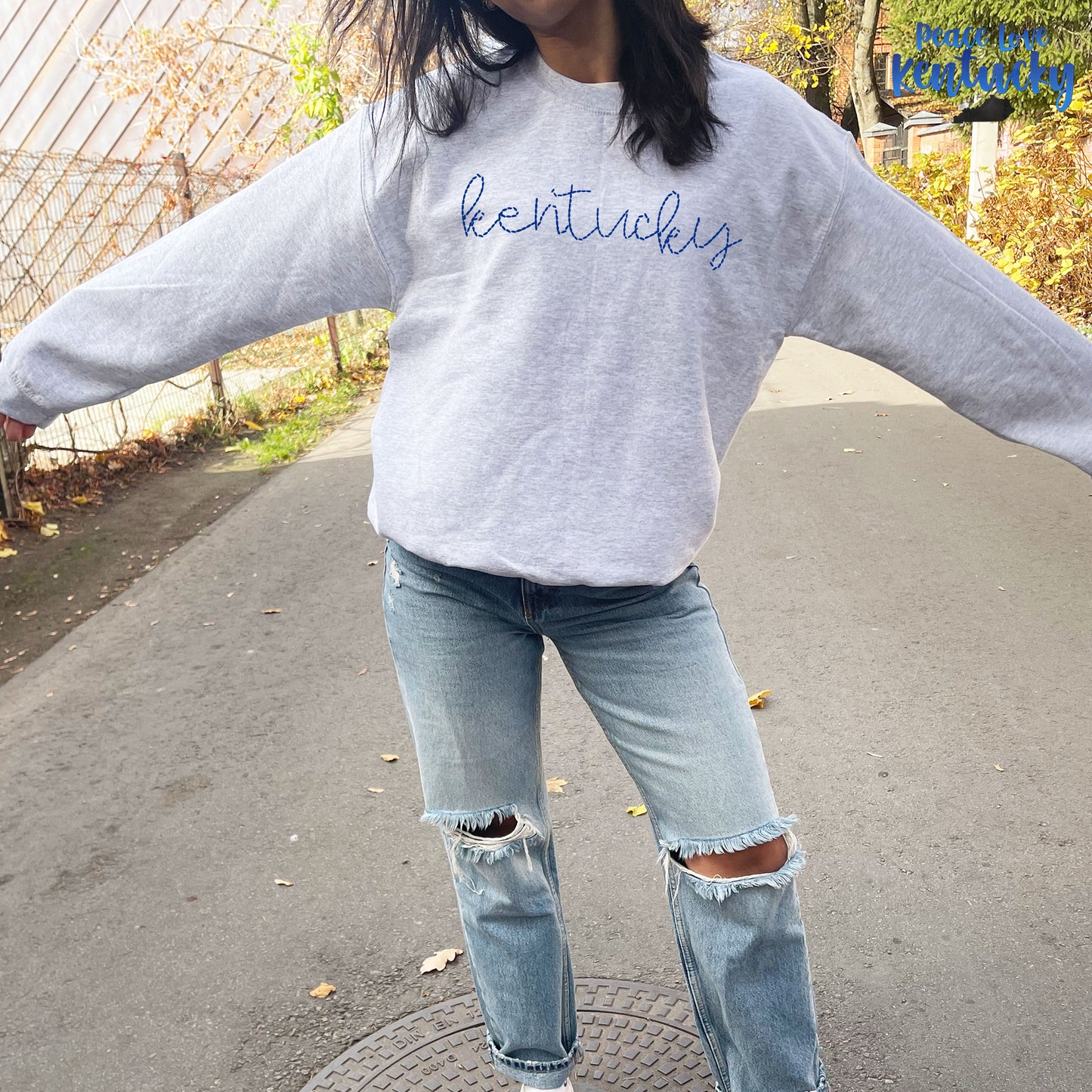 Kentucky, Faux Embroidery | Screen Print Transfer | - SINGLE COLOR (LOW HEAT)