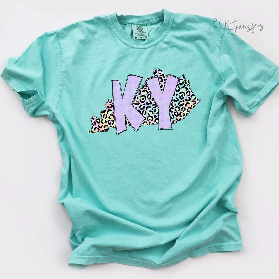 Kentucky, Bright Leopard, Spring | Clear Film Screen Print | FULL COLOR