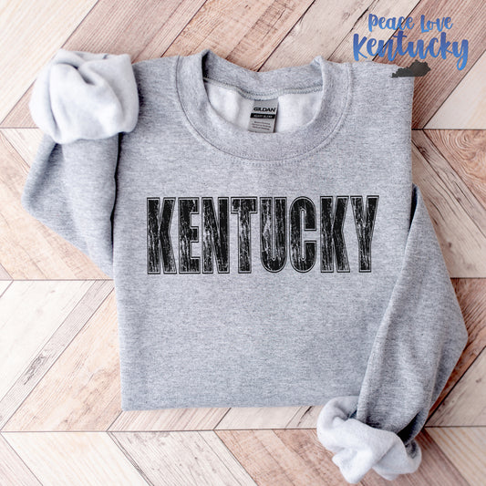 Distressed KENTUCKY | Screen Print Transfer | - SINGLE COLOR (LOW HEAT)