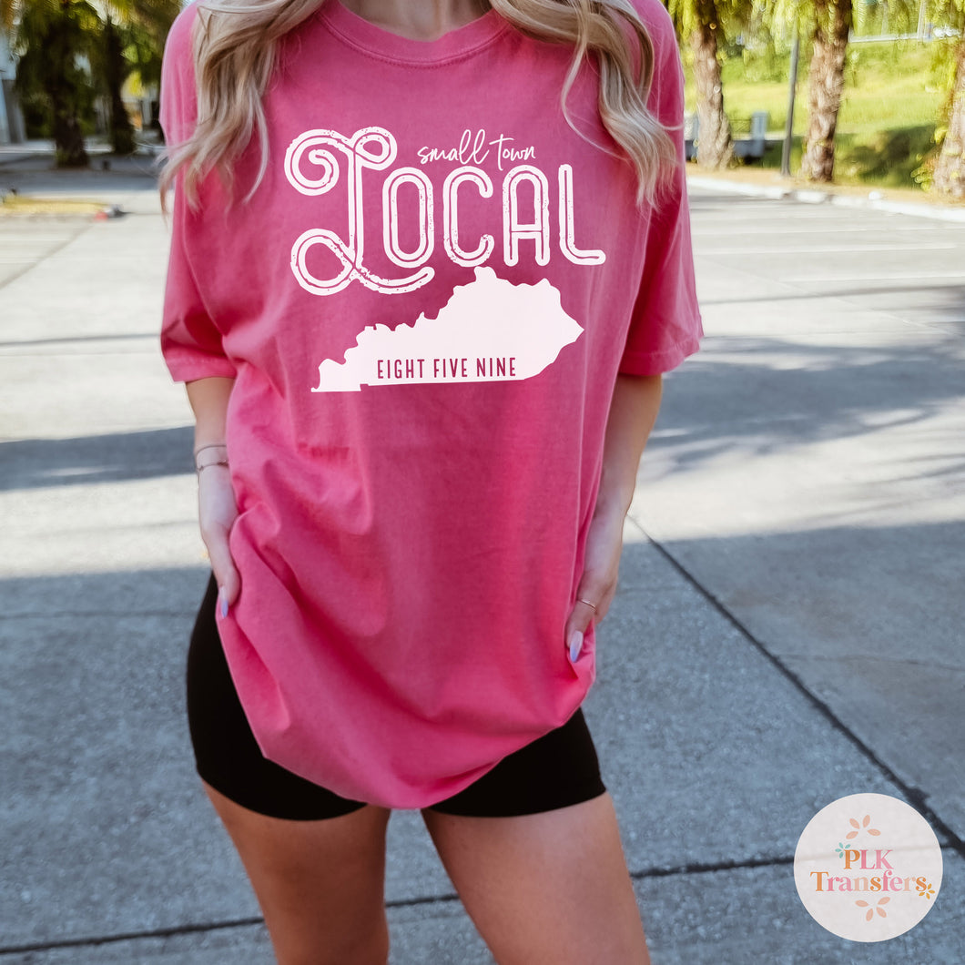 859, Area Code, Small Town Local | Screen Print Transfer | - SINGLE COLOR (LOW HEAT)