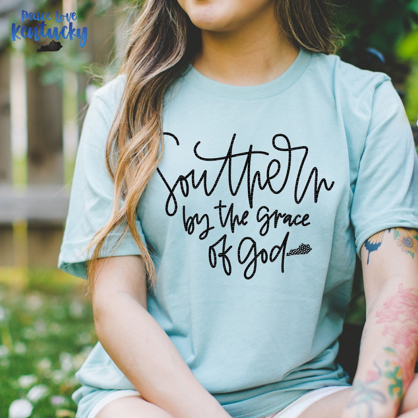 Southern By The Grace Of God, Kentucky, KY | Screen Print Transfer | - SINGLE COLOR