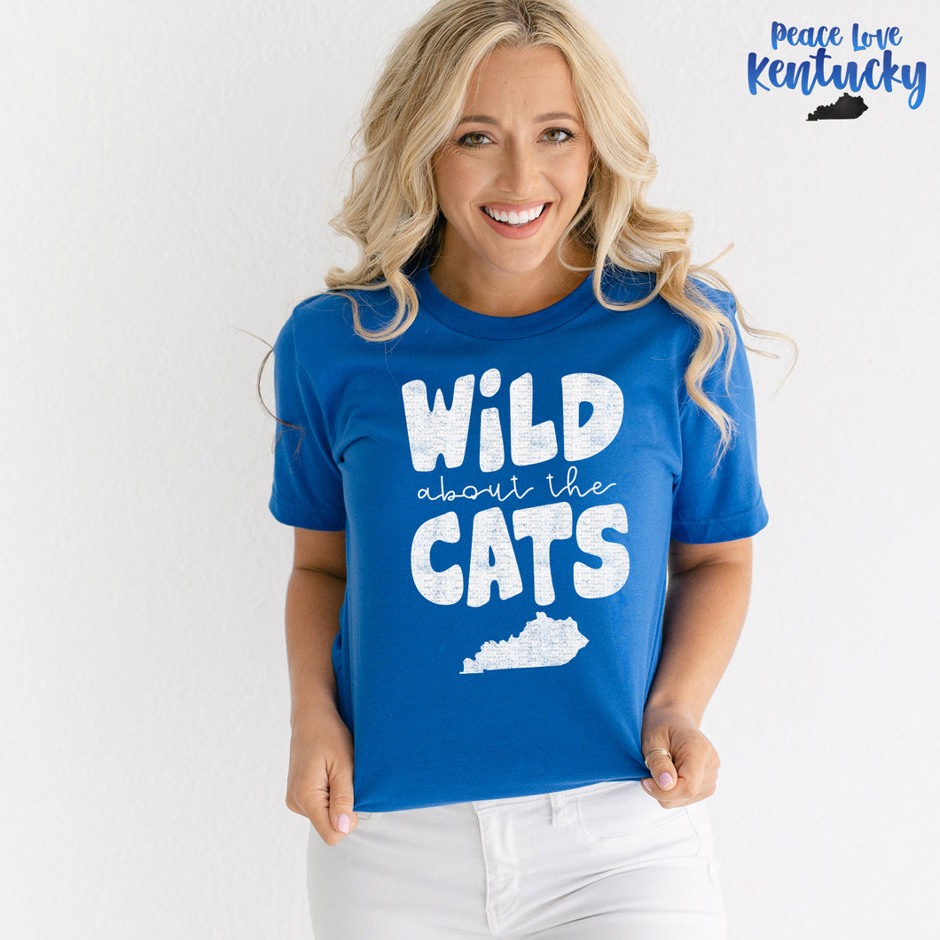 Wild About The Cats, Kentucky, KY  | Screen Print Transfer | - SINGLE COLOR (LOW HEAT)